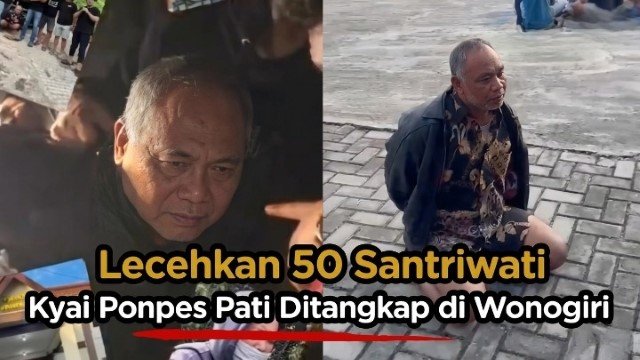 Foto-Foto Penangkapan Kiai Yang Cabuli Santriwati di Pati Tiarap ke Tanah, Seperti Tanpa Celana