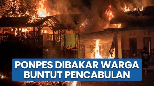 GEGER! Massa Ngamuk Bakar Pesantren di Lampung: “Jangan Biarkan Predator Kembali ke Tanah Kami”
