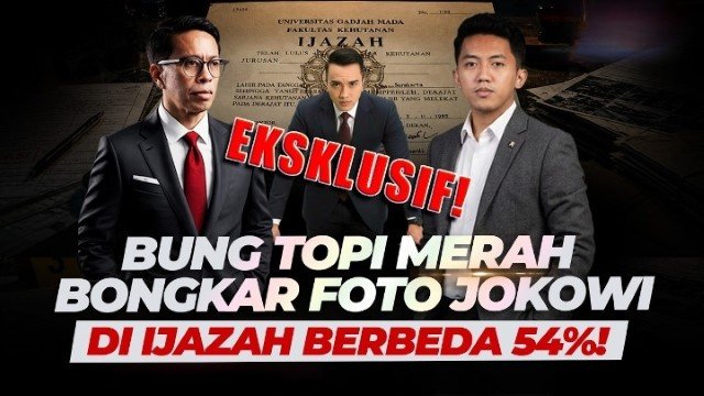 Geger Nasional! Topi Merah 'Telanjangi' Bukti Rismon Soal Ijazah Jokowi Ternyata Hasil Editing Publik Syok!