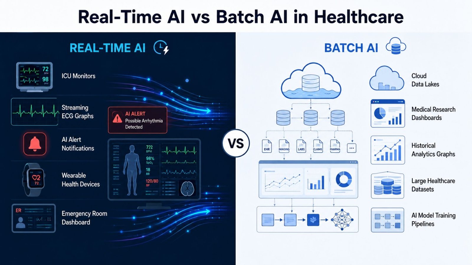 Real-time vs Batch AI in Healthcare: Key Differences, Trade-Offs, and Use Cases