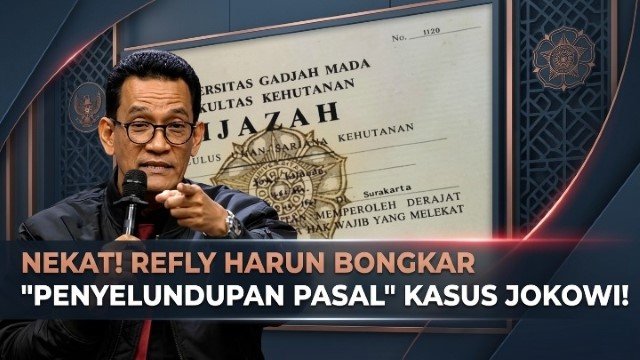 Skandal Ijazah Memanas! Refly Harun Bedah Total Kejanggalan Foto Ijazah Jokowi Ada Fakta yang Disembunyikan