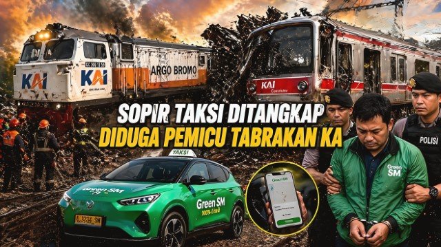 Terungkap Fakta! Jadi Pemicu Kecelakaan Maut KRL Sopir Taksi Green SM Baru Kerja 3 Hari dan Cuma Dilatih Sehari