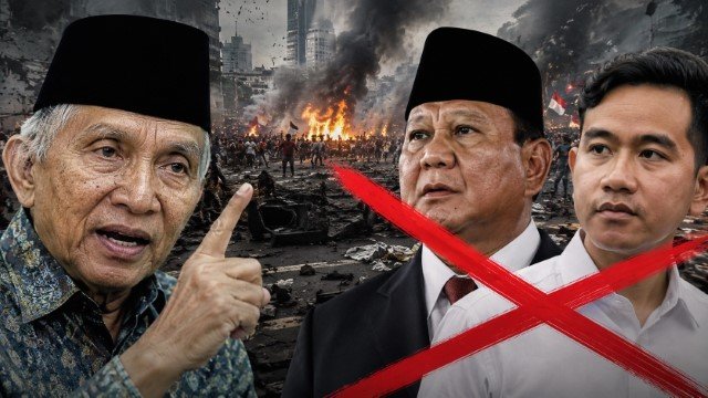 Amien Rais Ultimatum Prabowo Hentikan Kezaliman atau Ambruk Bersama Gibran!