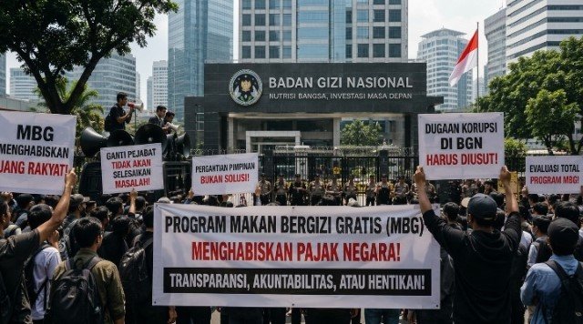 BGN Digeruduk Massa Besar-Besaran, Mahasiswa dan Rakyat Kompak Teriak Kami Muak dengan MBG!
