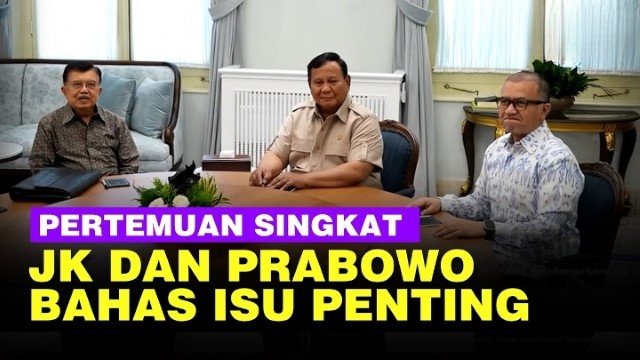 BOCOR! Isi Pertemuan Panas 1 Jam Prabowo dan JK di Istana Merdeka