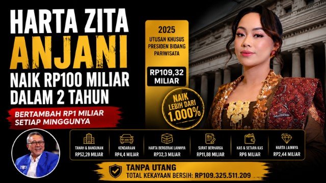 Harta Zita Anjani Anak Zulhas Melejit 1.000 Persen! Dari Rp9 Miliar Jadi Rp109 Miliar Sejak Jadi Utusan Khusus, Kok Bisa