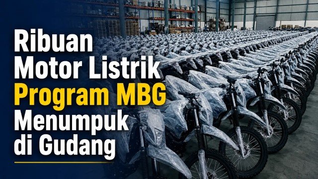 Mubazir! Ratusan Motor Listrik BGN Numpuk Berdebu di Sentul, Proyek Ambisius Tanpa Kejelasan