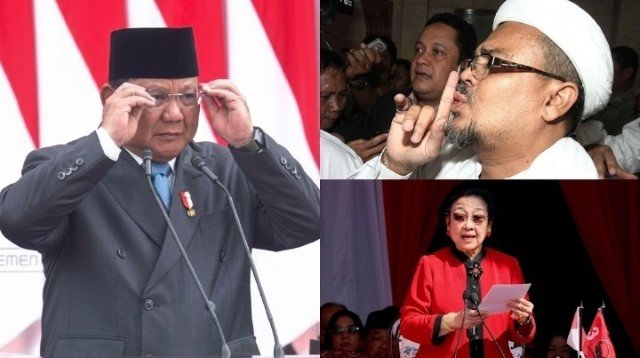 Sinyal Penggulingan '98 Jilid 2' Menguat, Cuma PDIP dan Habib Rizieq Shihab Yang Bisa Selamatkan Prabowo