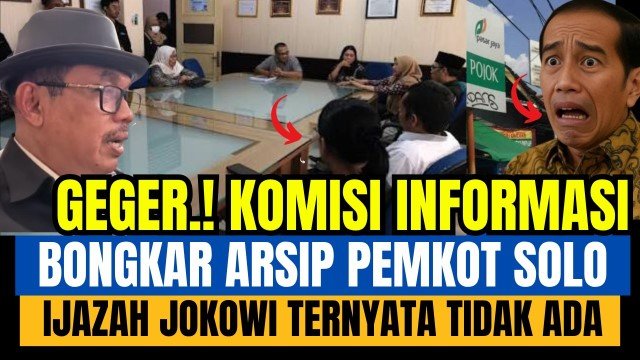Komisi Informasi Geledah Arsip Pemkot Solo, Dokumen Ijazah Jokowi Dinyatakan Hilang!
