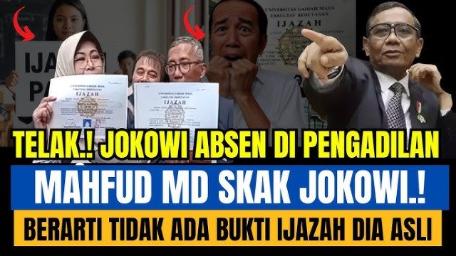 Mahfud MD Beri Ultimatum Keras: Jokowi Wajib Hadir di Sidang Ijazah, Demi Kebenaran Materiil!