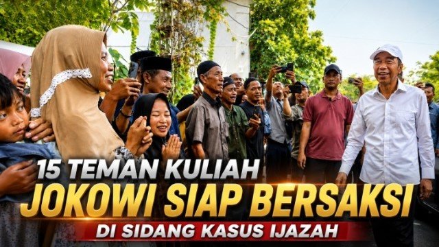 Persidangan atau Sandiwara? Diminta Bawa Ijazah, Jokowi Malah Bawa 15 Teman Kuliah ke Persidangan: Bukti Nyata Takut Hadapi Kebenaran?