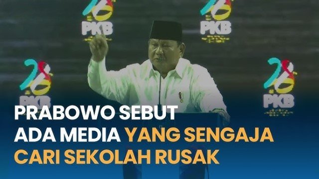 Prabowo Semprot Media: Pemerintah Perbaiki 67 Ribu Sekolah, Kenapa Yang Disorot Malah Foto Halaman Depan Sekolah Roboh?