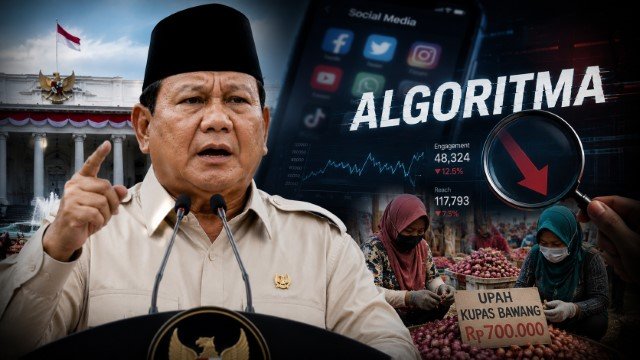Alamak! Istana Salahkan Algoritma Medsos Terkait Pidato Prabowo Soal Upah Kupas Bawang Rp700 Ribu