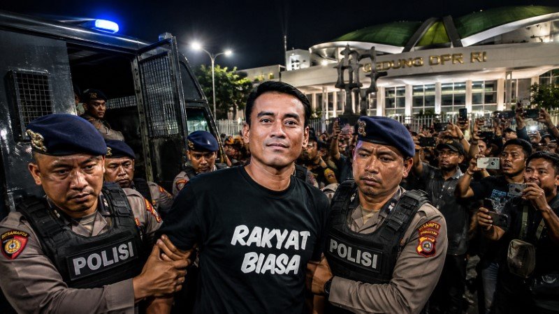 BREAKING NEWS! Mas Botok Pati 'Diangkut' Polisi di Depan Kantor DPR, Publik Langsung Bereaksi Keras