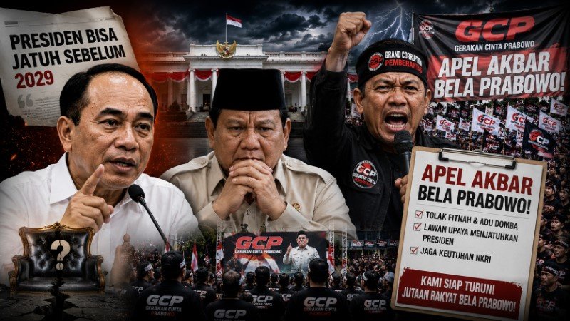 Budi Arie Singgung Kejatuhan Presiden Sebelum 2029, Ketua GCP Ngamuk & Siapkan Apel Akbar Bela Prabowo!