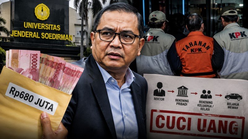 CERDIK! Terbongkar Cara Rektor Unsoed ‘Cuci Uang’ Rp680 Juta Hasil Jualan Kursi Maba, Hampir Tak Ketahuan