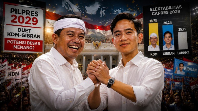 Duet KDM-Gibran Punya Potensi Besar Menang Pilpres 2029 Pengamat Bongkar Skenario ‘Win-Win’!