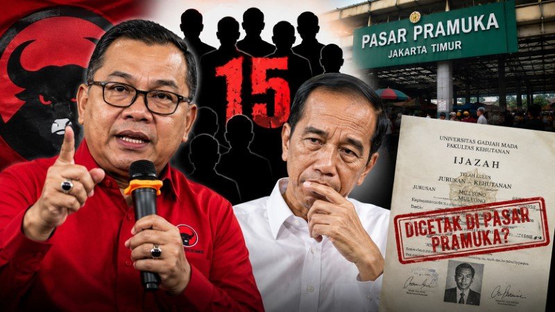 GEMPAR! Politikus PDIP Sarankan 15 Teman Jokowi Mundur Jadi Saksi, Sebut Ijazah Mulyono Dicetak di Pasar Pramuka