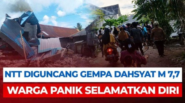 Geger Bumi Flores Diguncang Gempa Dahsyat! Momen Mencekam Warga Sikka Panik Berhamburan Selamatkan Diri