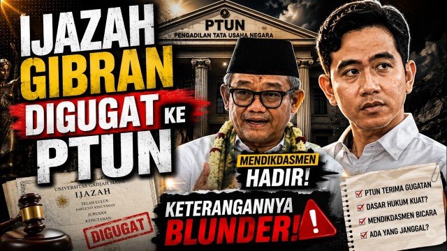 Geger Gugatan PTUN Ijazah Gibran! Terbongkar Fakta Sang Wapres Cuma Kursus 6 Bulan Disetarakan dengan Lulusan SMK!