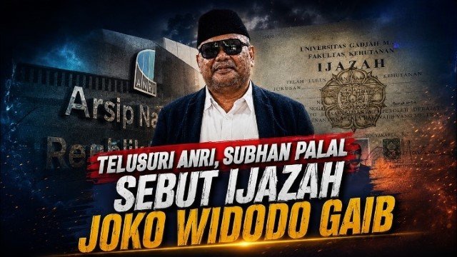 Gempar Dunia Hukum! Subhan Palal Resmi Laporkan Jokowi Atas Tindak Pidana Kearsipan Karena Ijazahnya Tidak Ditemukan di ANRI