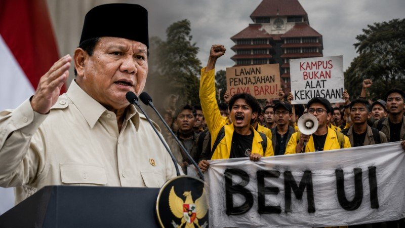 Gerindra Tanggapi Aksi BEM UI Prabowo Tegaskan Tidak Merasa Sudah Menjajah Negara Sendiri!