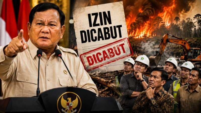 Gertakan Maut Prabowo Cabut Seluruh Izin Perusahaan Pembakar Hutan, Yakin Berani!