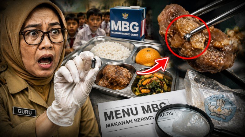 HEBOH! Seorang Guru Temukan Sebutir Peluru Senapan Angin di Dalam Menu MBG