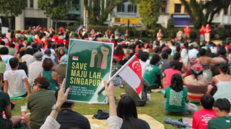 Kemarahan Massal! Rakyat Singapura Ngamuk Besar Geruduk Jalanan Tolak Rencana Penggundulan Hutan Demi Perumahan