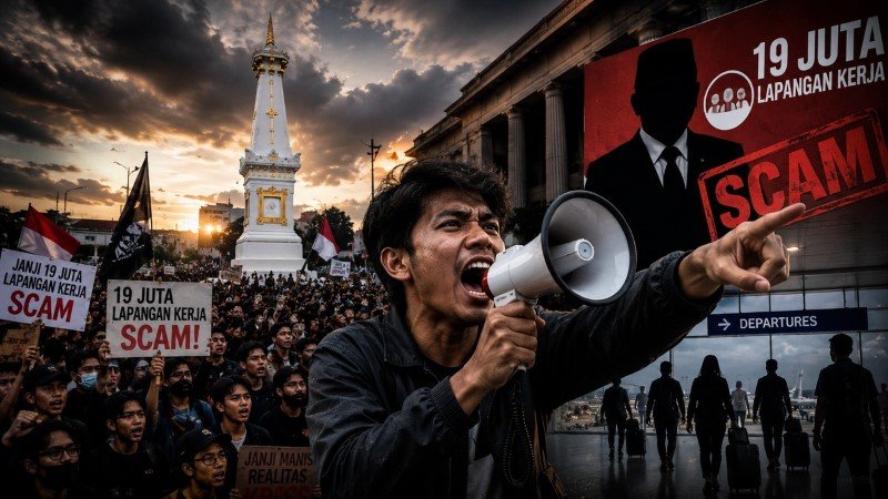 Kemarahan Rakyat Memuncak di Jogja Janji Manis 19 Juta Lapangan Pekerjaan Ternyata Cuma Tipu-Tipu Belaka!