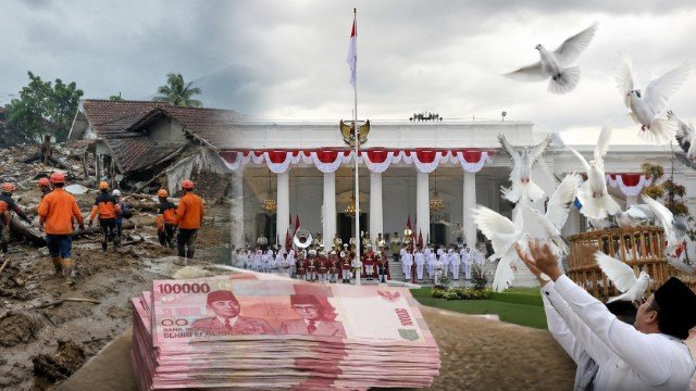 MIRIS! Anggaran Bencana Tak Ditemukan, Istana Malah Beli Merpati Rp305 Juta Untuk Perayaan HUT ke-81 RI di Istana Negara