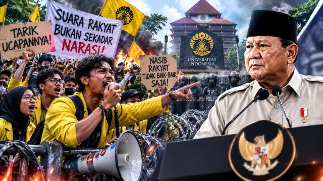 Mahasiswa UI Bereaksi Keras: Narasi Prabowo Cuma ‘Retorika Kosong’ Yang Berbanding Terbalik Dengan Realitas Rakyat!