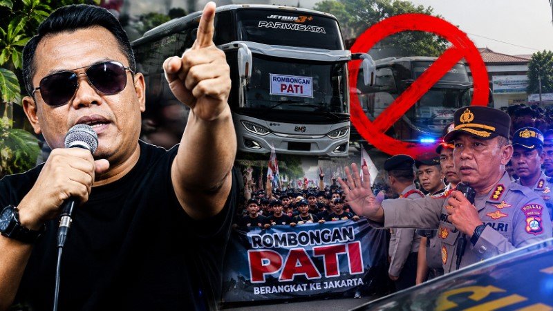 Mas Botok Bongkar Fakta Bus Rombongan Pati ke Jakarta Batal Berangkat Gara-Gara Intervensi Aparat!