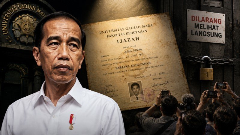 Misteri Ijazah Jokowi di UGM Kondisi Kertas Mulai Pudar, Tapi Publik Dilarang Melihat Langsung!