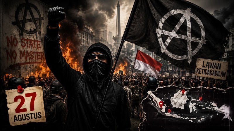 Muncul di Demo 27 Agustus, Siapa Sebenarnya Kelompok Anarko Ini Jejak Hitam dan Pergerakan Mereka di Indonesia!