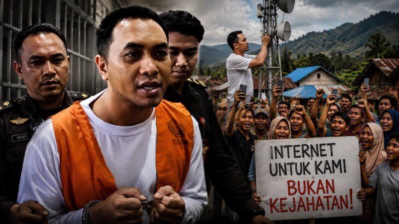 Negara Gila! Perjuangan Yogi Gilang Arya Bangun Internet Untuk Warga Tertinggal Berbuah Penjara, Publik Ngamuk