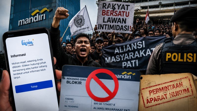 PARAH! Bank Mandiri Klarifikasi: Blokir Rekening Aliansi Masyarakat Pati Atas Permintaan Aparat Hukum, Intimidasi & Pembungkaman?