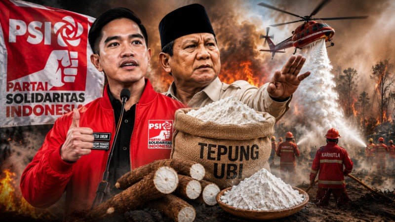 PSI Dukung Ide Nyeleneh Prabowo Pakai 'Tepung Ubi' Buat Padamkan Karhutla Langkah Cemerlang, Layak Didukung!