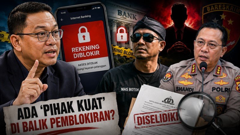 Pengakuan Polisi Soal Pemblokiran Rekening Mas Botok Dipatahkan Pakar, Curiga Ada 'Pihak Kuat' Disembunyikan!