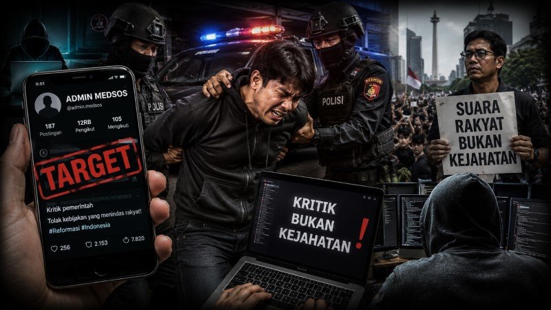 Perburuan Massal Dimulai! Admin Medsos dan Pengkritik Jadi Target Utama ‘Penangkapan’ Jelang Gelombang Demo Agustus