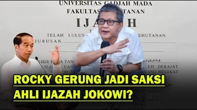 Pernyataan Mengejutkan Rocky Gerung Sebut Ijazah S1 Jokowi Asli