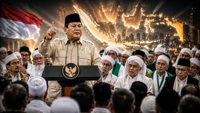 Prabowo di Hadapan Ulama Percaya Sama Saya, Beberapa Tahun lagi Indonesia Bangkit!