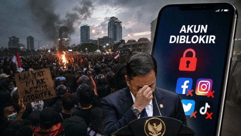 Rezim Panik! Tak Hanya Rekening, Akun Medsos Botok Ikut Diblokir, Aksi Demo 27 Agustus Resmi Terancam Batal Total