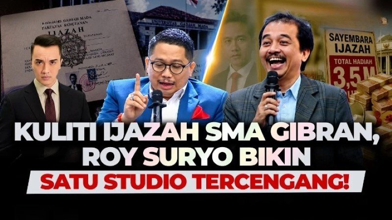 Roy Suryo Kuliti Habis Ijazah SMA Gibran di Depan Publik, Satu Studio Mendadak Melongo dan Tercengang!