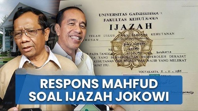 Saran Menohok Mahfud MD Jokowi Harus Tunjukkan Dulu Ijazahnya, Sebelum Perkarakan Roy Suryo dan Dokter Tifa!