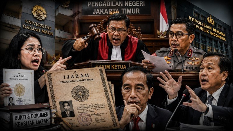Sidang PN Jaktim Memanas! Keaslian Ijazah Jokowi Dipaksa Lewat Kesaksian UGM dan Polri