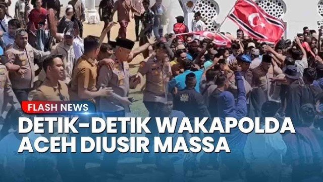 Situasi Memanas! Detik-Detik Wakapolda Aceh Diusir Massa dari Masjid Raya Saat Hadiri Peringatan Hari Damai