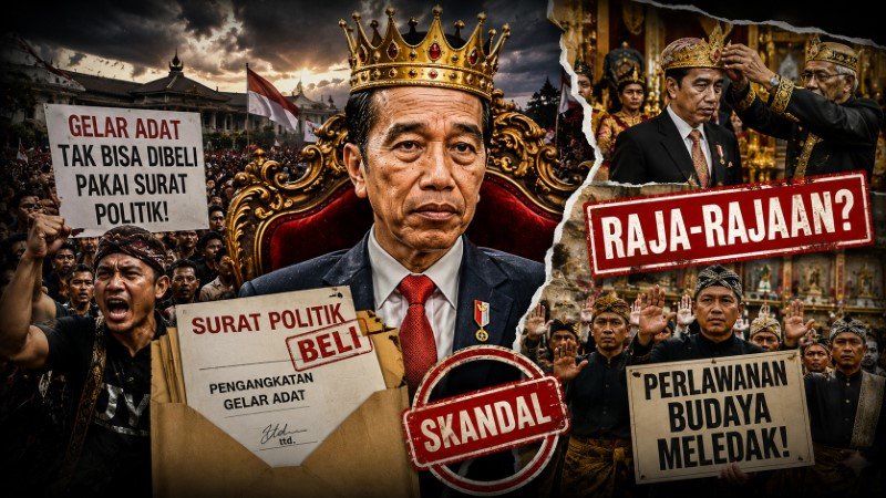 Skandal ‘Raja-Rajaan’ Jokowi Dikuliti, Pemangku Budaya: Gelar Adat Tak Bisa Dibeli Pakai Surat Politik!