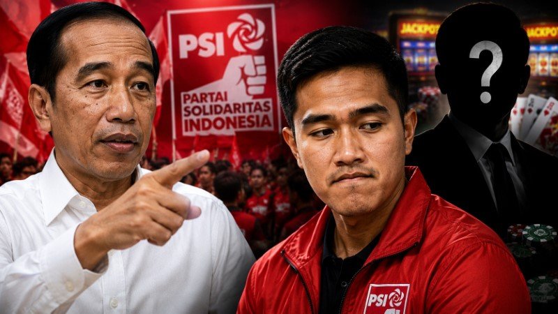 Skenario Jokowi Ambil Alih PSI dari Kaesang Terkuak, Nama Eks Menteri Bos Judol Muncul!
