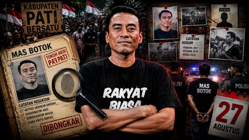 Tokoh Aksi Pati Jadi Sorotan! Masa Lalu dan Catatan Hukum Mas Botok Mendadak Dibongkar Publik Jelang Demo 27 Agustus